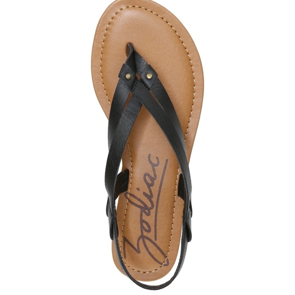Zodiac Yasmin Woven Flat Sandals Black Size 7M